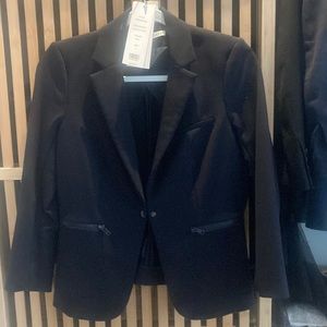 Veronica Beard Scuba Schoolboy Navy Dickey jacket Blazer size 2